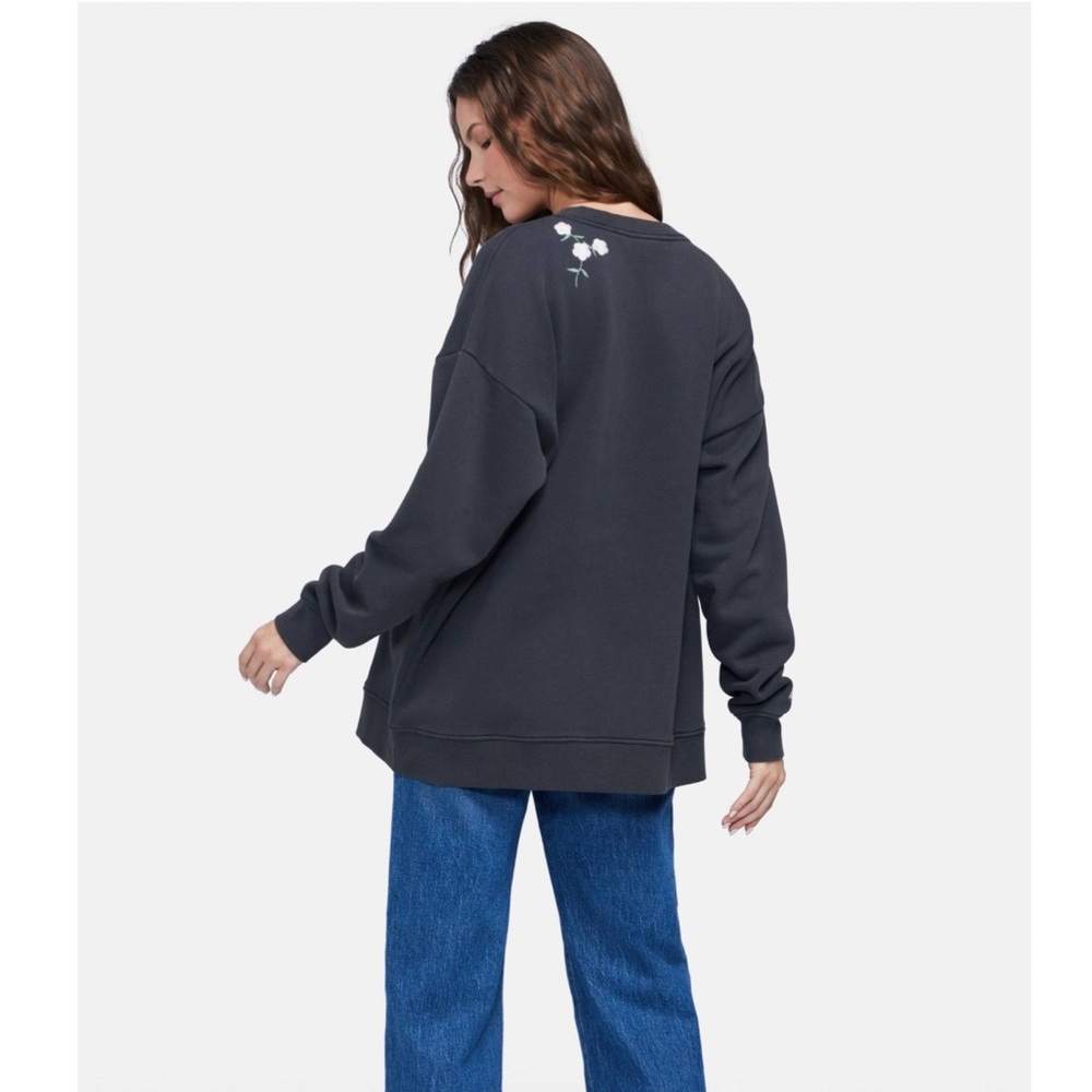 NEW Wildfox Dirty Martini Roadtrip Sweatshirt | Pirate Black Small - Picture 4 of 10